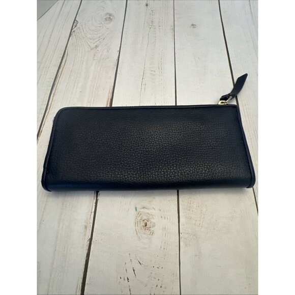 Dooney & Bourke Navy Blue Pebbled Grain Zip Around Wallet 8x4x1” EUC - Picture 3 of 6